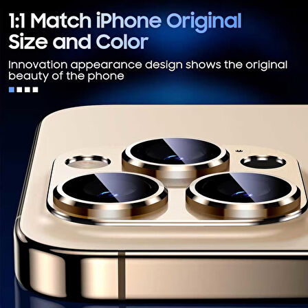 Apple iPhone 11 Pro / iPhone 11 Pro Max Uyumlu Camera Lens Koruyucu - Krem