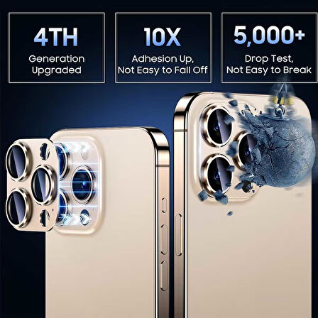 Apple iPhone 11 Pro / iPhone 11 Pro Max Uyumlu Camera Lens Koruyucu - Krem