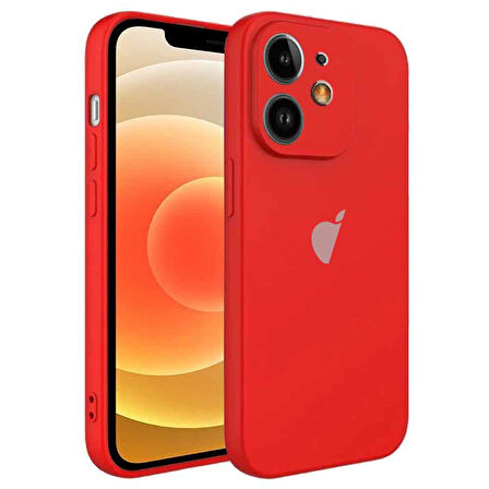 Apple iPhone 12 Uyumlu Kamera Korumalı Silikon İçi Kadife Lansman Kılıf