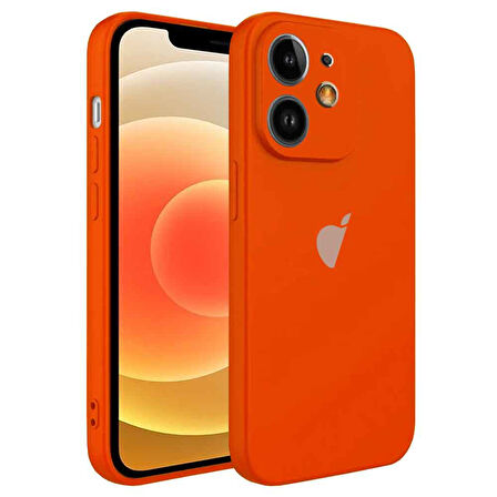 Apple iPhone 12 Uyumlu Kamera Korumalı Silikon İçi Kadife Lansman Kılıf