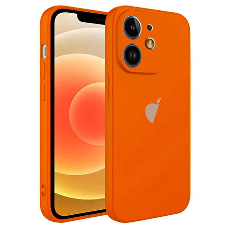Apple iPhone 12 Uyumlu Kamera Korumalı Silikon İçi Kadife Lansman Kılıf