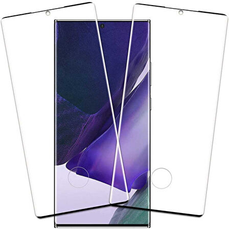 Samsung Galaxy Note 20 Ultra Uyumlu Kırılmaz Cam Ekran Koruyucu 2 li Set