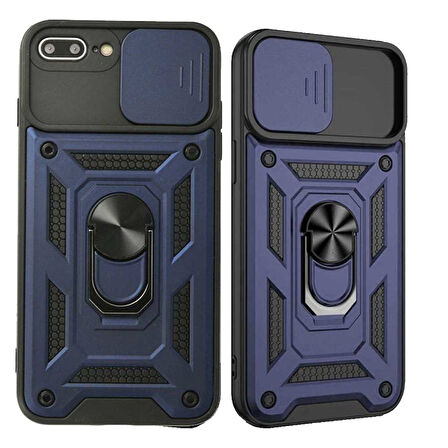 Apple iPhone 7 Plus / 8 Plus Uyumlu Kızaklı Kamera Korumalı Tank Kılıf