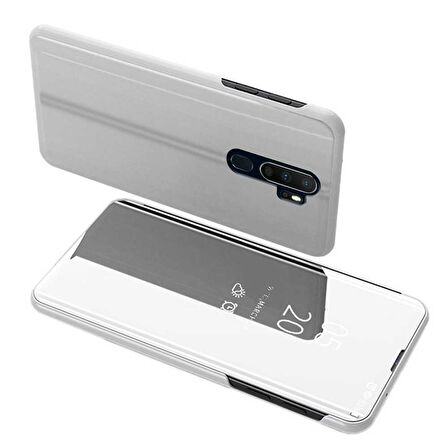 Oppo A5 2020 / A9 2020 Uyumlu Aynalı Kapaklı Lüx Kılıf