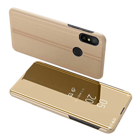 Xiaomi Redmi Note 7 Pro Uyumlu Aynalı Kapaklı Lüx Kılıf