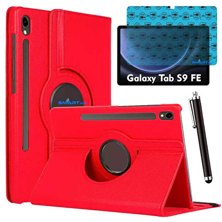 Samsung Galaxy Tab S9 FE Uyumlu Tablet Kılıfı Ekran Koruyucu Kalem Set