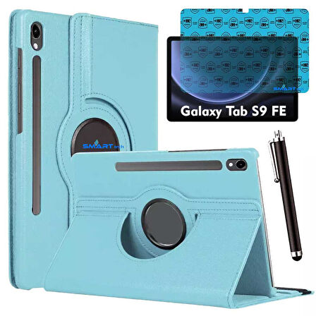 Samsung Galaxy Tab S9 FE Uyumlu Tablet Kılıfı Ekran Koruyucu Kalem Set