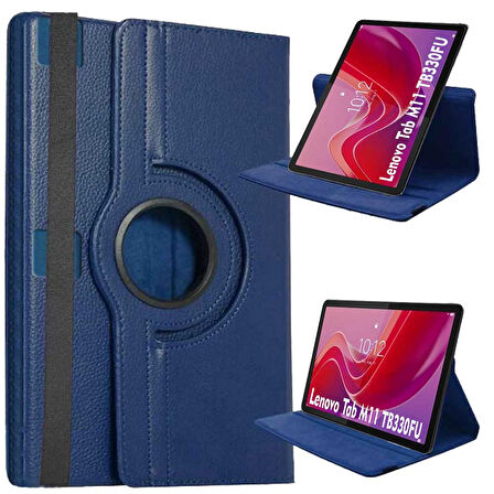 Lenovo Tab M11 TB330FU Uyumlu Döner Standlı Tablet Kılıfı