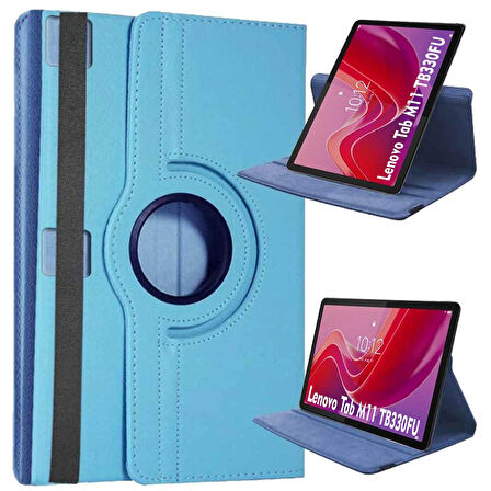Lenovo Tab M11 TB330FU Uyumlu Döner Standlı Tablet Kılıfı