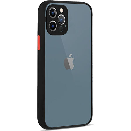Apple Iphone 12 Pro Max Montreal Arkası Şeffaf Sert Silikon Kılıf