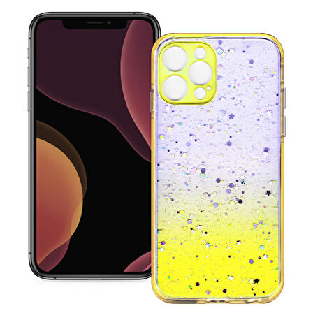 Apple Iphone 12 Pro Max Simli Şeffaf Sert Slikon Kılıf