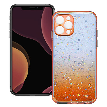 Apple Iphone 12 Pro Max Simli Şeffaf Sert Slikon Kılıf