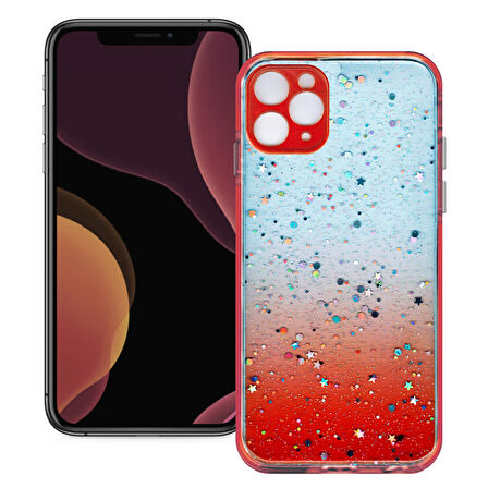 Apple Iphone 11 Pro Max Simli Şeffaf Sert Slikon Kılıf