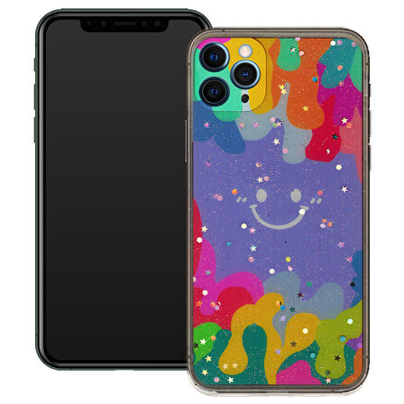 Apple Iphone 11 Pro Max  Gülen Yüz Sert Slikon Kılıf