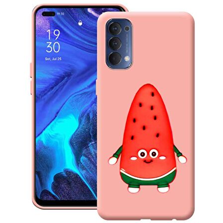 Oppo Reno 4 Cartoon Silikon Telefon Kılıfı
