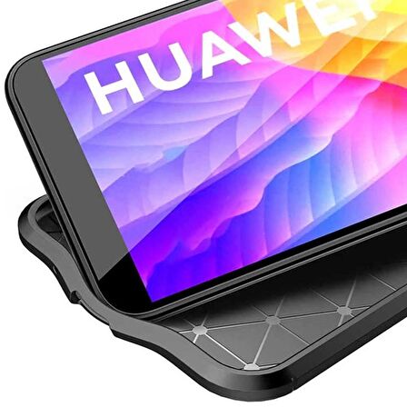 Huawei Y5P Deri Görünümlü Firo Silikon Kılıf