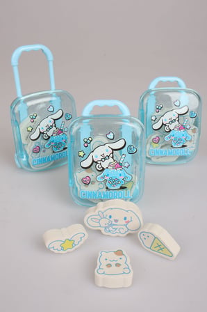 x Dekomus Lisanslı Cinnamoroll Çekçekli Bavul 4'lü Silgi Tek Adet