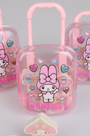 x Dekomus Lisanslı My Melody Çekçekli Bavul 4'lü Silgi Tek Adet