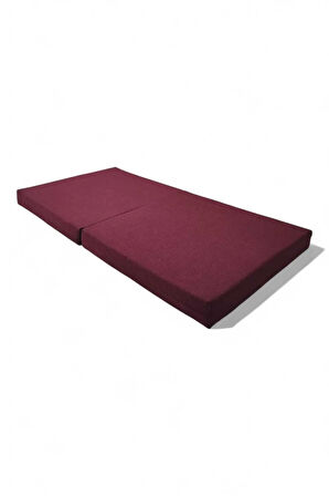 Bebek Yatağı-Katlanır Bebek Yatağı-Beşik Yatağı 60x120 7 cm Kalınlık - Bordo