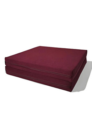 Bebek Yatağı-Katlanır Bebek Yatağı-Beşik Yatağı 60x120 7 cm Kalınlık - Bordo