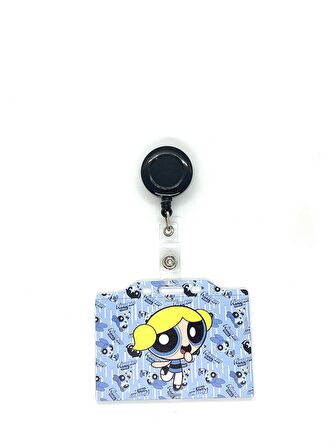 PowerPuff Girls Bubbles Temalı Yatay Kart Kabı Kart Koruyucu 