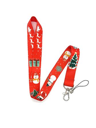 Yılbaşı Kardanadam Çam Ağacı Temalı Boyun İpi