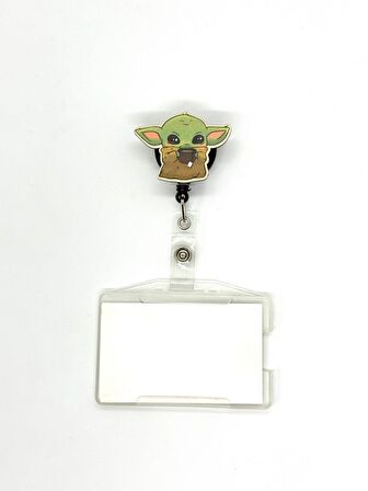 Star Wars Baby Yoda 2 Temalı Yoyo Kartlık Yoyo Yaka Kartlığı