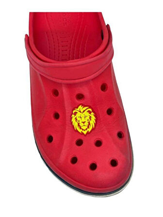 Sarı Kırmızı Aslan Temalı Jibbitz CrocsTerlik Süsü