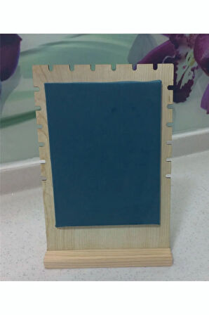 Ahşap Takı Teşhir Standı Çoklu Kolye Vitrin Sergileme Standı Dikey Orta boy