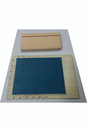 Ahşap Takı Teşhir Standı Çoklu Kolye Vitrin Sergileme Standı Dikey Orta boy