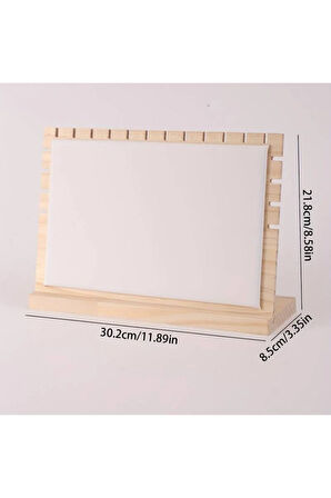 Ahşap Takı Teşhir Standı Çoklu Kolye Vitrin Sergileme Standı Büyük Boy