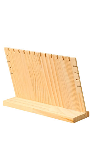 Ahşap Takı Teşhir Standı Çoklu Kolye Vitrin Sergileme Standı Büyük Boy