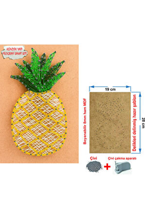 İp Sanatı Dikkat Geliştirici el becerisi Çocuk Montessori Eğitimi Filografi Hazır Set Ananas