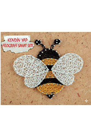 İp Sanatı Dikkat Geliştirici el becerisi Çocuk Montessori Eğitimi Filografi Hazır Set Arı