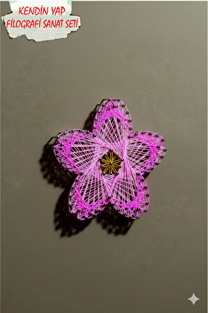 İp Sanatı Dikkat Geliştirici el becerisi Çocuk Montessori Eğitimi Filografi Hazır Set Çiçek