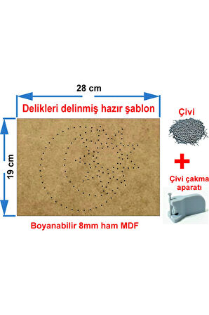 İp Sanatı Dikkat Geliştirici el becerisi Çocuk Montessori Eğitimi Filografi Hazır Set Ay-Güneş