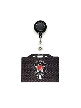 Özel Güvenlik Temalı Yatay Kart Kabı Kart Koruyucu 