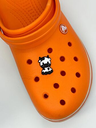 Siyah Beyaz Sempatik İnek Temalı Temalı Jibbitz Crocs Terlik Süsü 