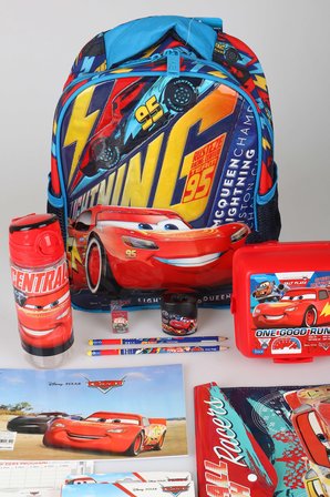 x Dekomus Lisanslı Cars Brick Champion's Colleciton Kırtasiye Seti 32 Cm Tek Bölmeli Küçük Boy Anaokul Çantası,Beslenme Kabı,Matara Seti