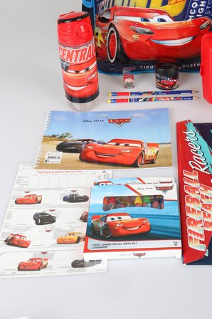 x Dekomus Lisanslı Cars Brick Champion's Colleciton Kırtasiye Seti 32 Cm Tek Bölmeli Küçük Boy Anaokul Çantası,Beslenme Kabı,Matara Seti
