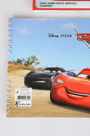 x Dekomus Lisanslı Cars 8'li Pastel Boya ve Resim Defteri Seti