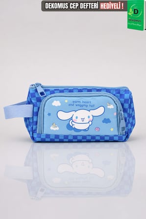 x Dekomus Lisanslı Cinnamoroll Yeni Sezon Blue Cloud Collection Kalem Çantası