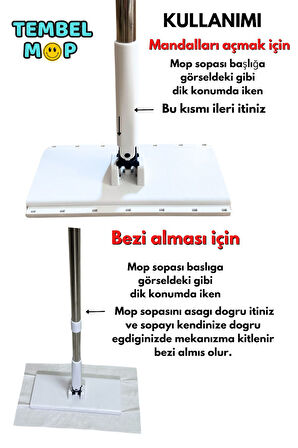 Tembel Mop Tüm Bezleri Kendi Alabilen Otomatik Mop Yüzey Temizlik Havlusu Kullan At Bezler Için