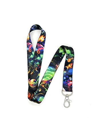 Galaksi Astronot Uzay Mekiği Temalı Boyun İpi