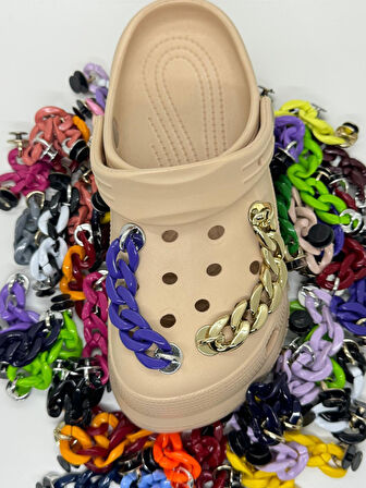 2 Adet Karışık Zincirli Jibbitz Crocs Terlik Süsü Charm Modelleri