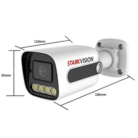  Starkvision ST-2001 4MP 4ledli Plastik Kasalı Gece Renkli Görüşlü IP Bullet Güvenlik Kamerası