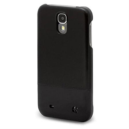 Samsung Galaxy S4 Kılıf Trexta Marka Deri Dokulu Dikişli Sert - Siyah