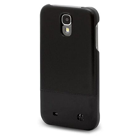 Samsung Galaxy S4 Kılıf Trexta Marka Deri Dokulu Dikişli Sert - Siyah