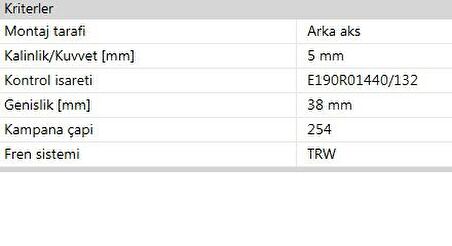 LAND ROVER FREELANDER I 1998 - 2006 ARKA BALATA TAKIMI SFS100140