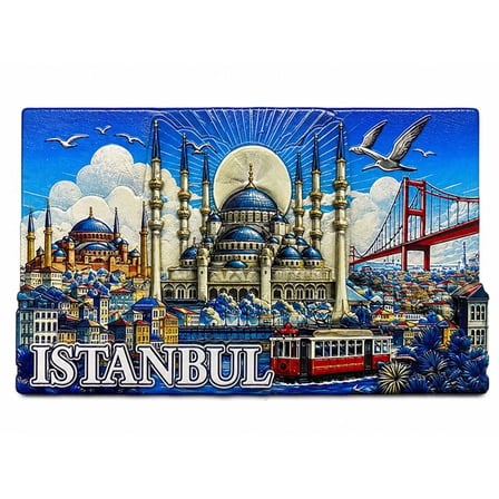 İstanbul Temalı Silikon Buzdolapı Süsü Magnet Alk5379